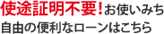 使途証明不要!お使いみち自由の便利なローンはこちら