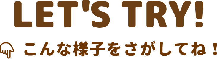 Let's Try! こんな様子をさがしてね！